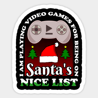 I Am Playing Video Games Christmas Gaming Sticker